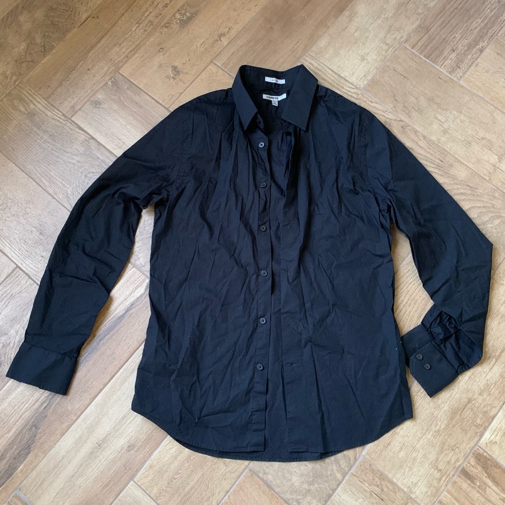 Express fitted button down shirt